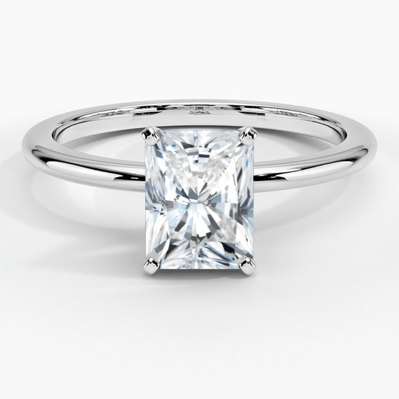 IGI 1.0 CT Radiant Cut Solitaire Lab Diamond Ring 14k Gold , F-VS1 - Picture 1 of 5